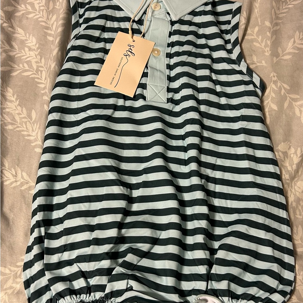 Southern Darlin Smocks Striped Polo Bubble